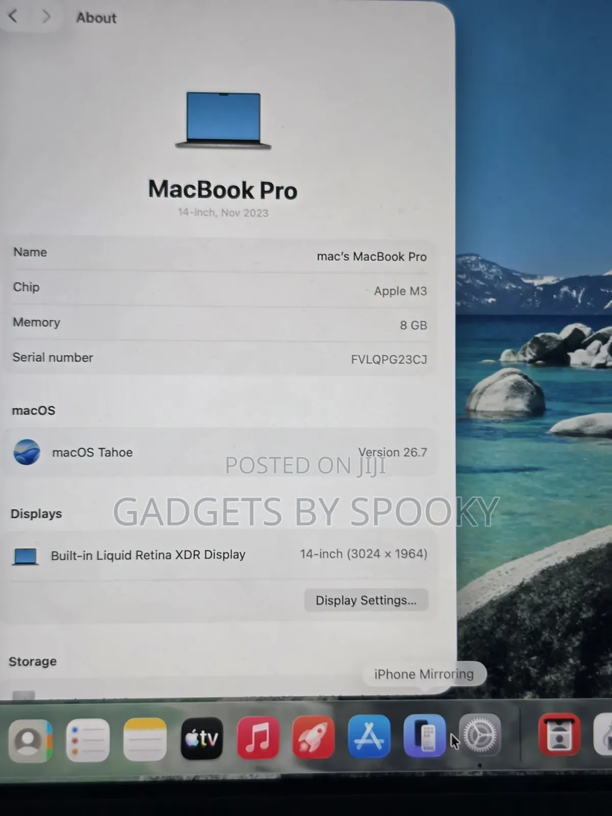 Laptop Apple MacBook Pro 2023 M3 8GB SSD 512GB