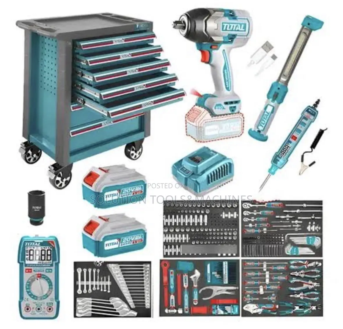 Cabinet 369 Tools Set With Impact Wrench