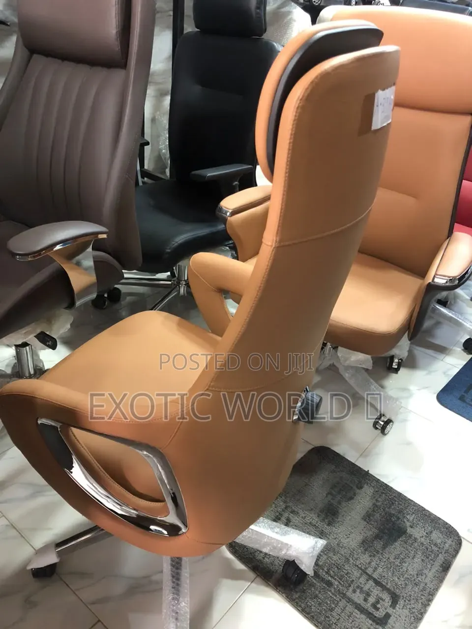 Luxury Brown Executive Office Chair – Premium Leather