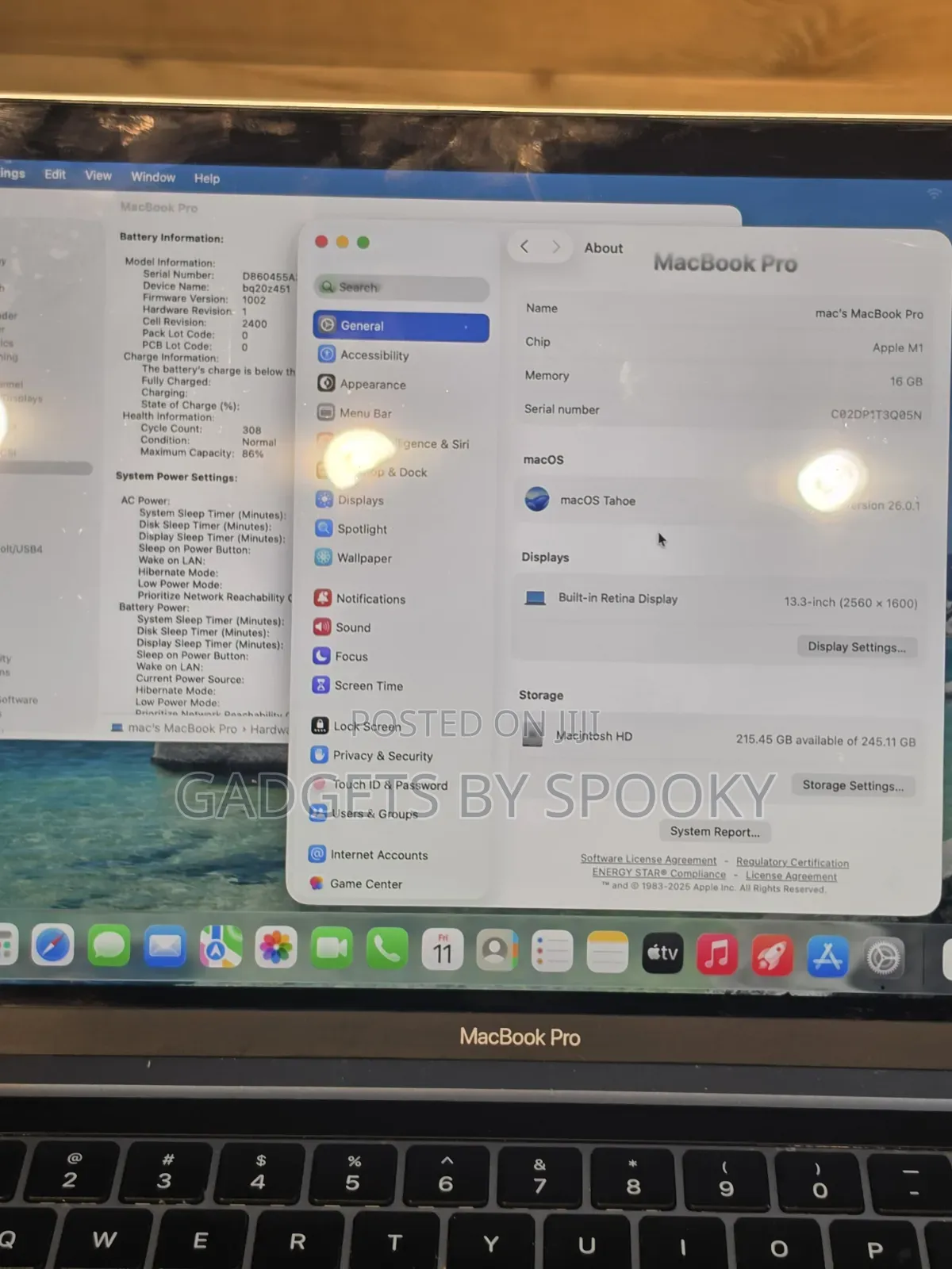 Laptop Apple MacBook Pro 2020 M1 16GB SSD 256GB