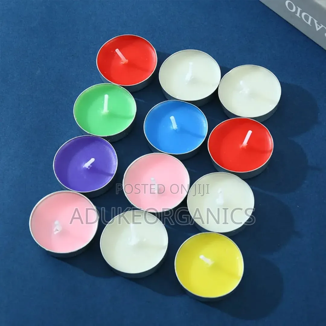 Portable Tea Candle Light 10 in 1 Pack Unique Colors for Meditation