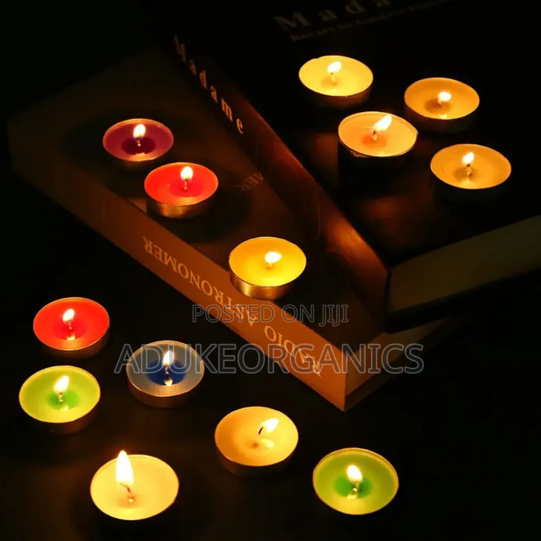 Portable Tea Candle Light 10 in 1 Pack Unique Colors for Meditation