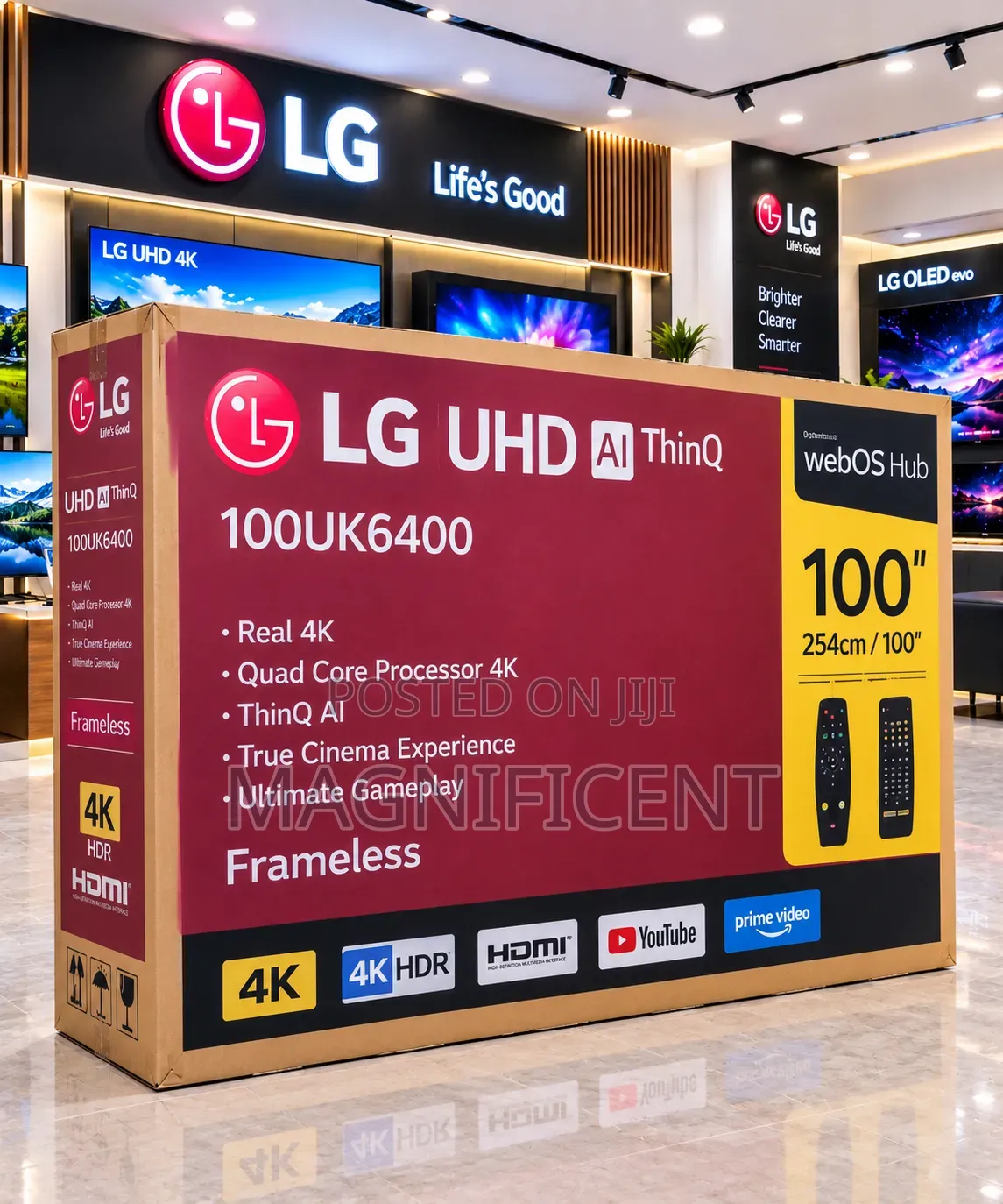  Original
LG 100-Inch UHD Smart TV – 100UK6400 | AI ThinQ | webOS