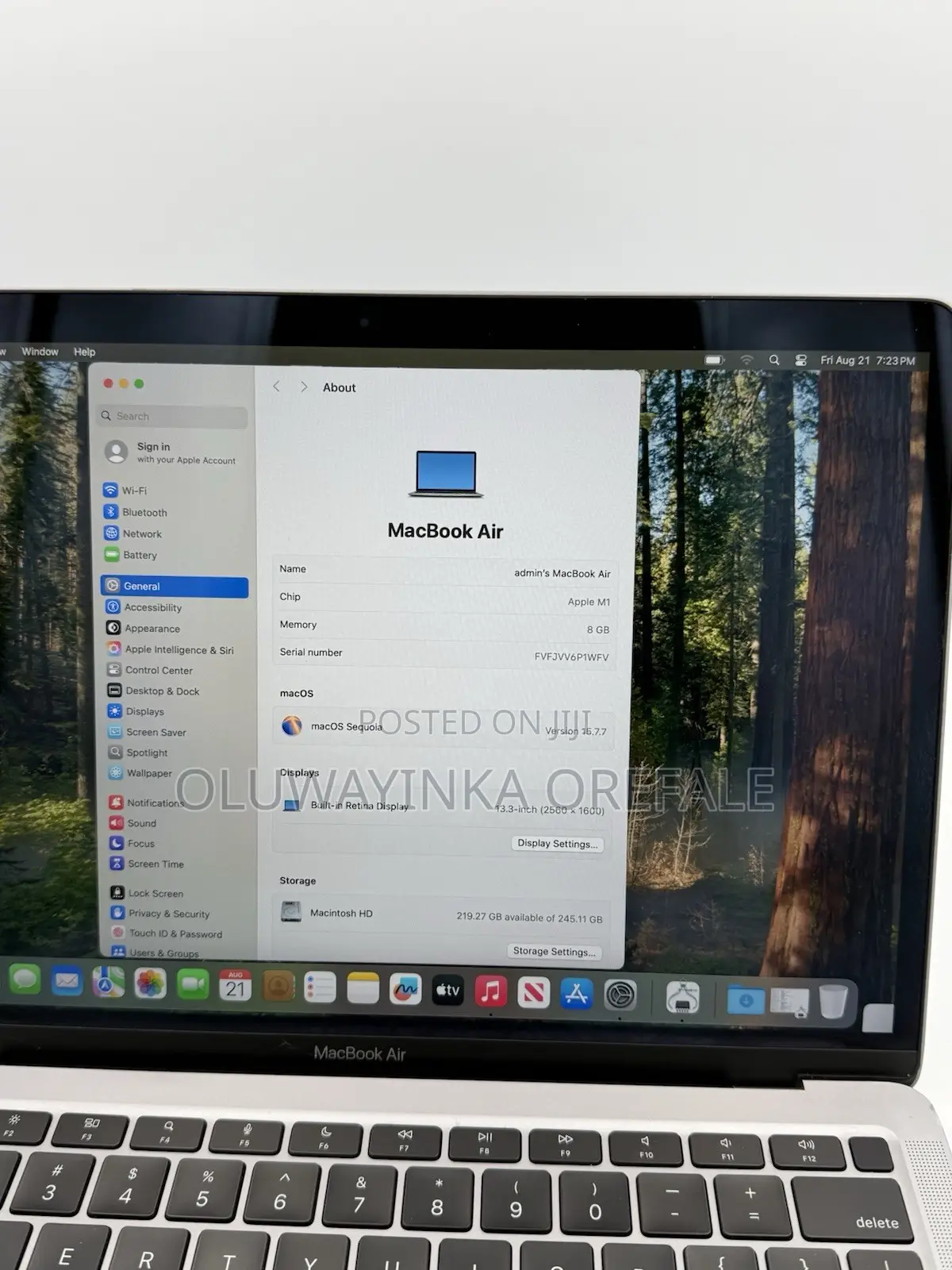 Laptop Apple MacBook Air 2020 M1 8GB Apple M1 SSD 256GB
