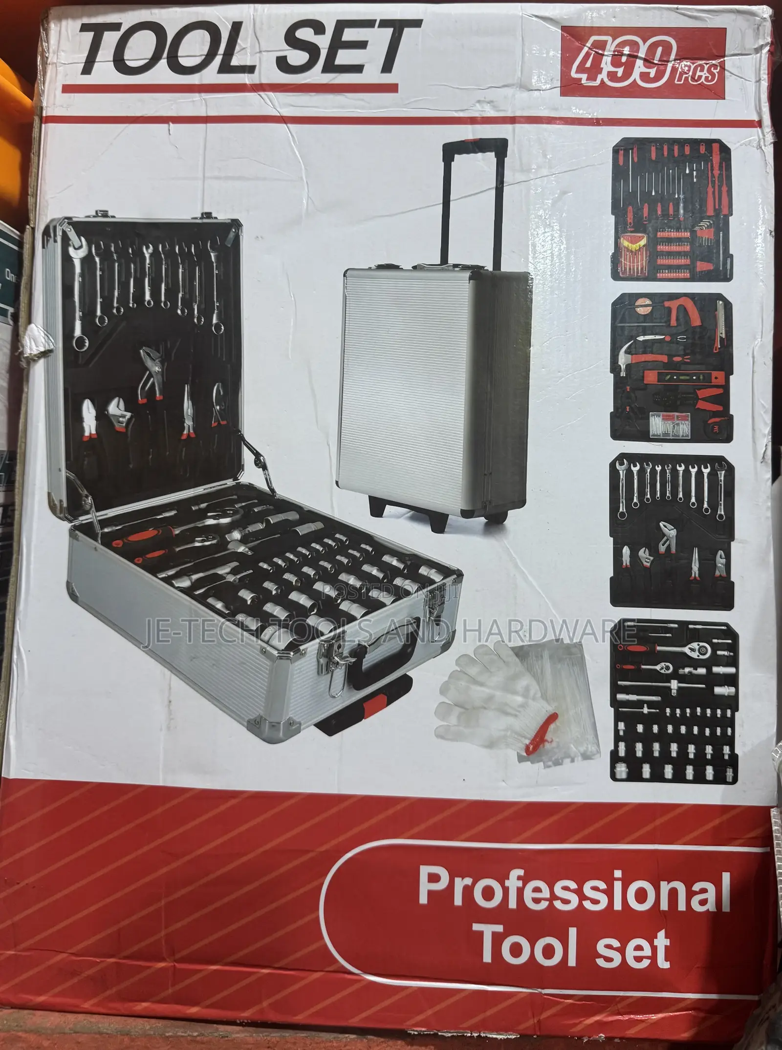499-Piece Professional Tools Set in an Aluminum Rolling Trolley Case.