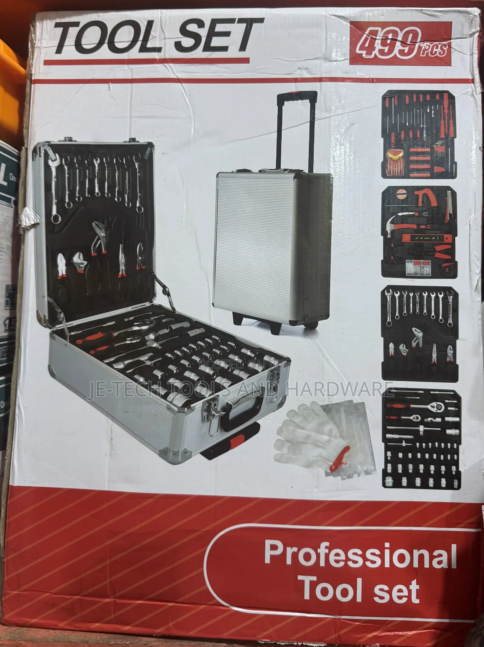 499-Piece Professional Tools Set in an Aluminum Rolling Trolley Case.