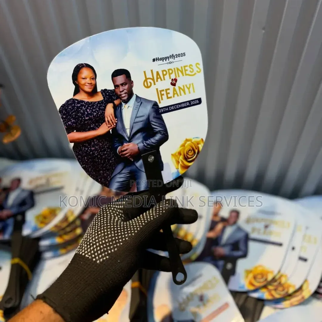 Custom PVC Hand Fans / Weddings, Events, Burials, Branding Souvenirs