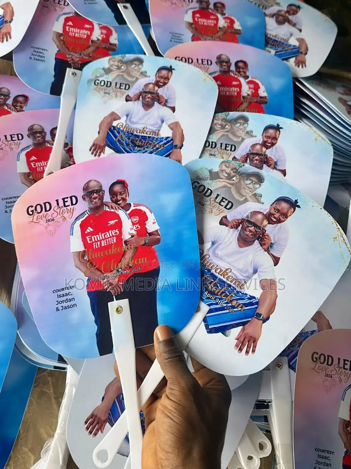 Custom PVC Hand Fans / Weddings, Events, Burials, Branding Souvenirs