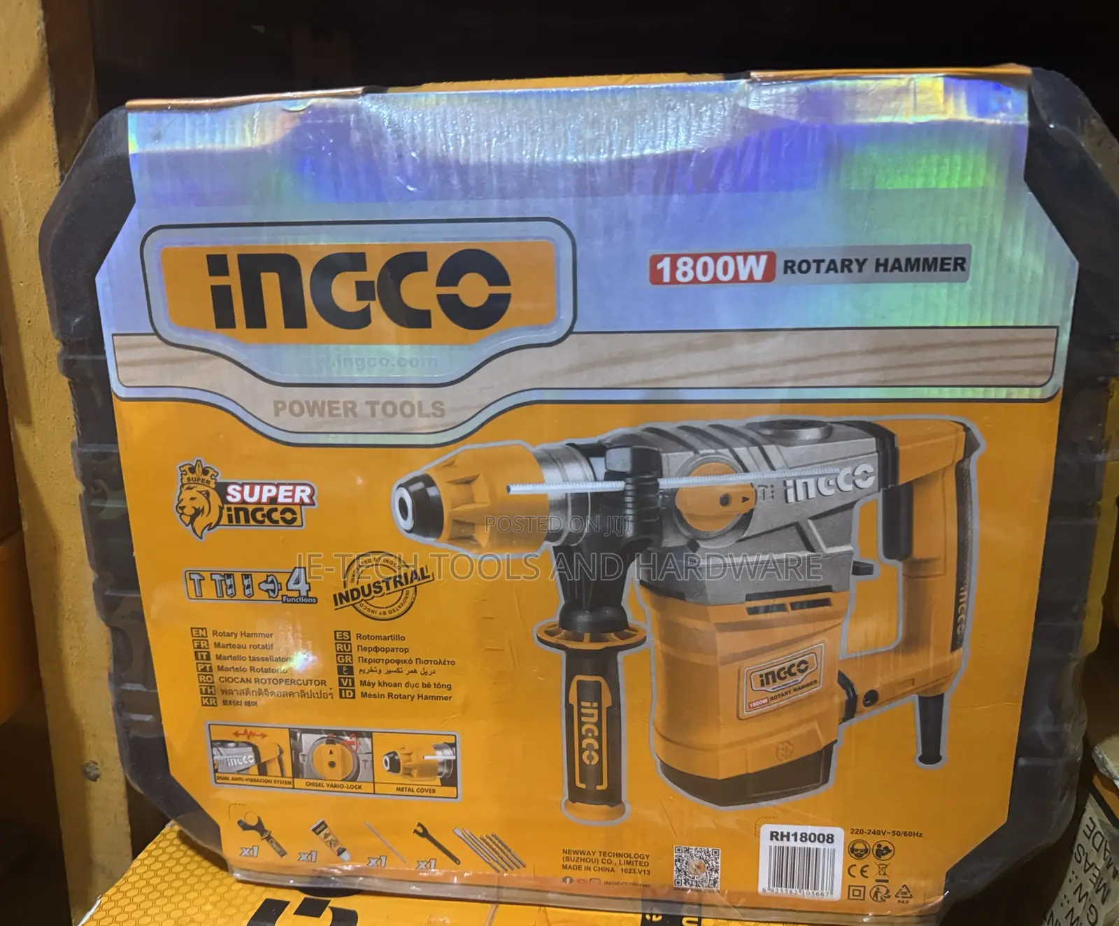 Ingco RH18008 Industrial Rotary Hammer 1500W