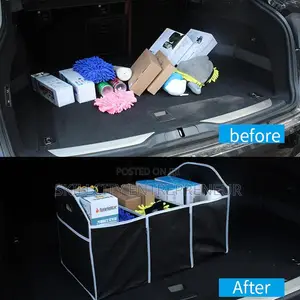 Foldable Car Boot/Trunk Organizer With Cooler Compartment/ Picnic Bag
