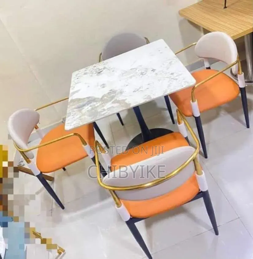 Luxury Marble Dining Set With Very Strong Chair
