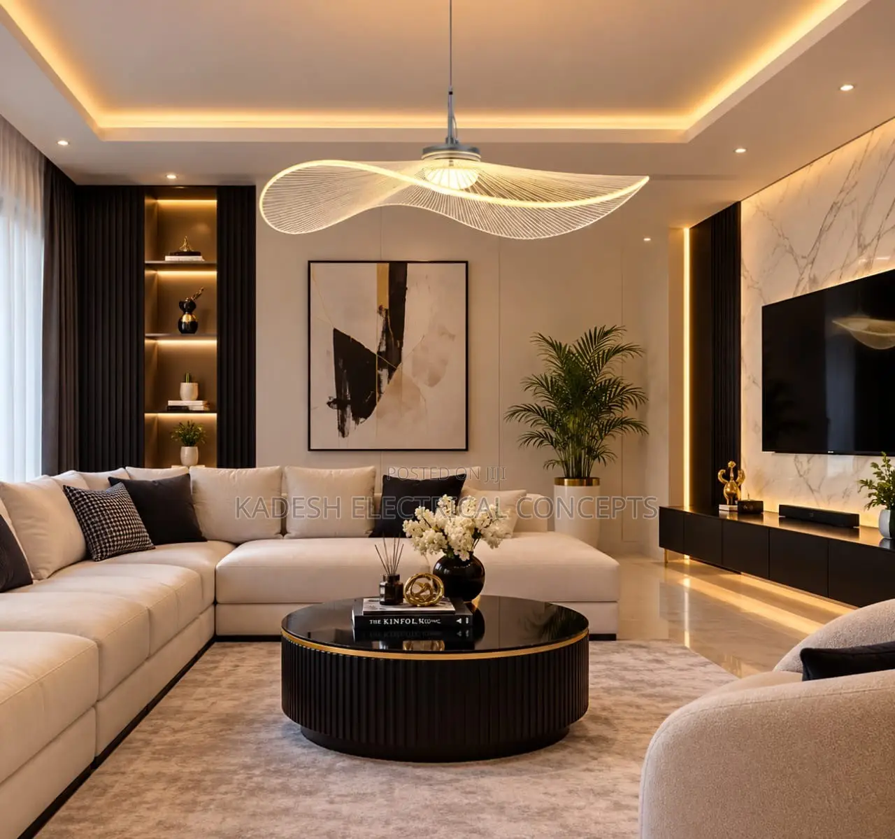 Modern Lotus Leaf Hat Ceiling Lamp Suspension Classic Chandelier