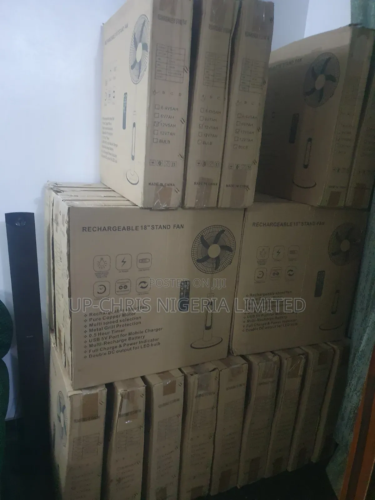 18 Grate Wall Rechargeable Fan