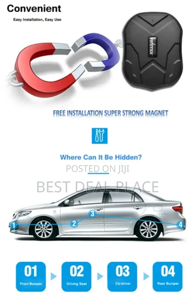 Wireless Magnetic Car GPS Tracker – 90 Days Battery, No Installation