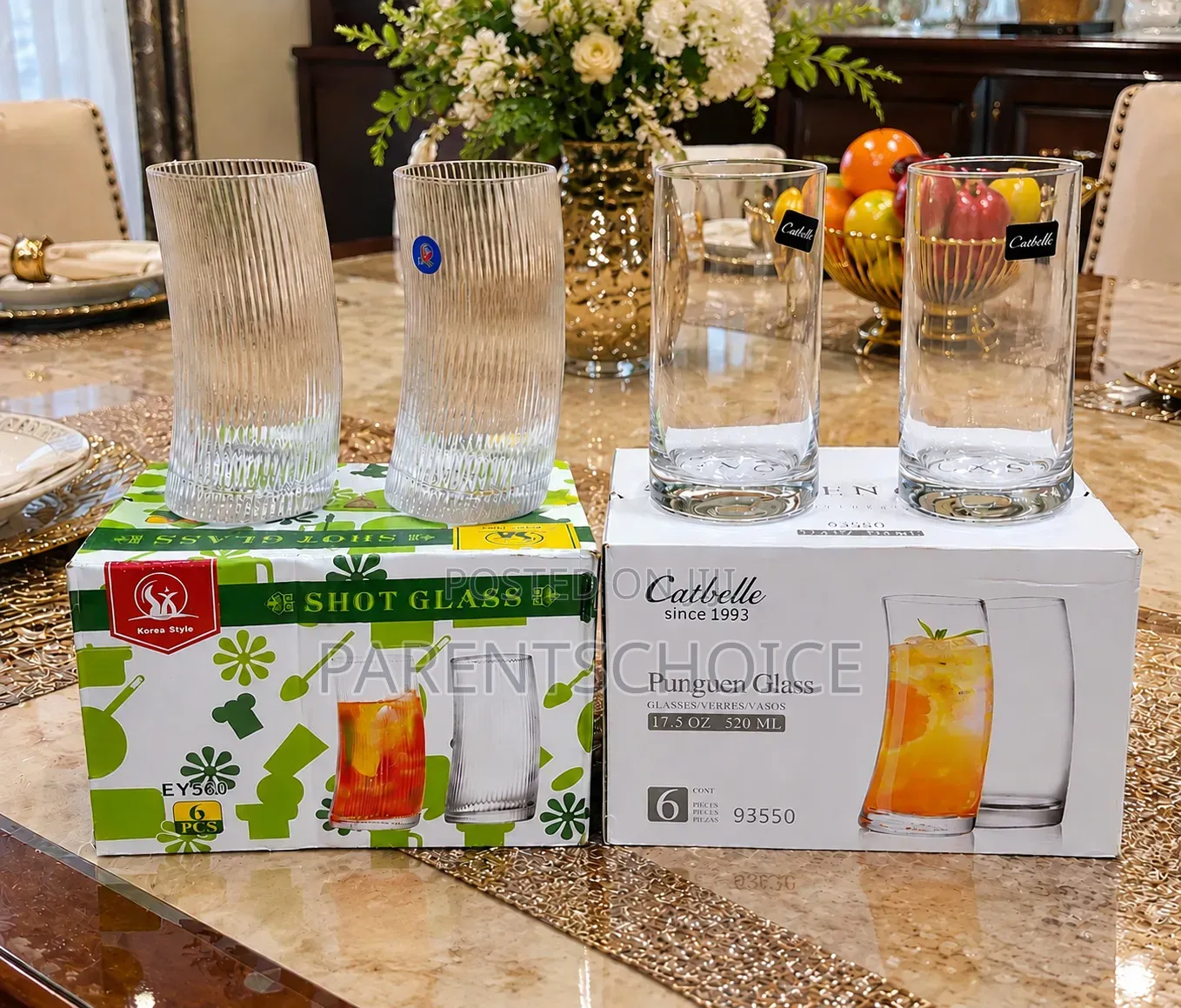 Creative Bend Glass Cups - 6pcs
