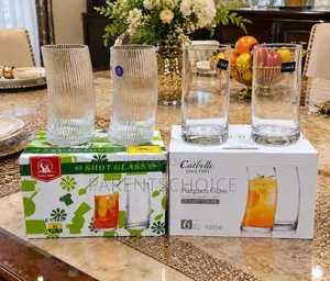 Creative Bend Glass Cups - 6pcs