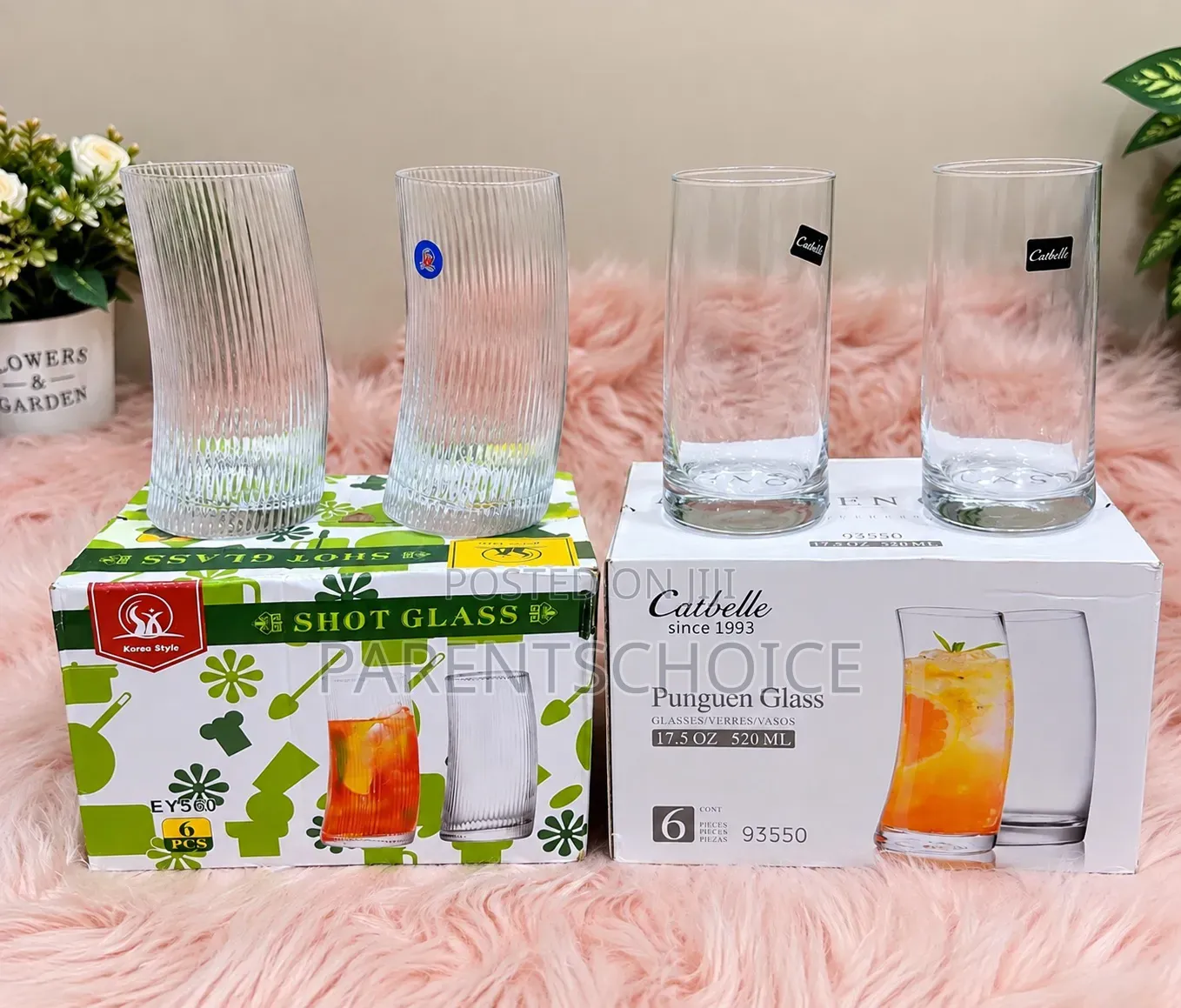 Creative Bend Glass Cups - 6pcs