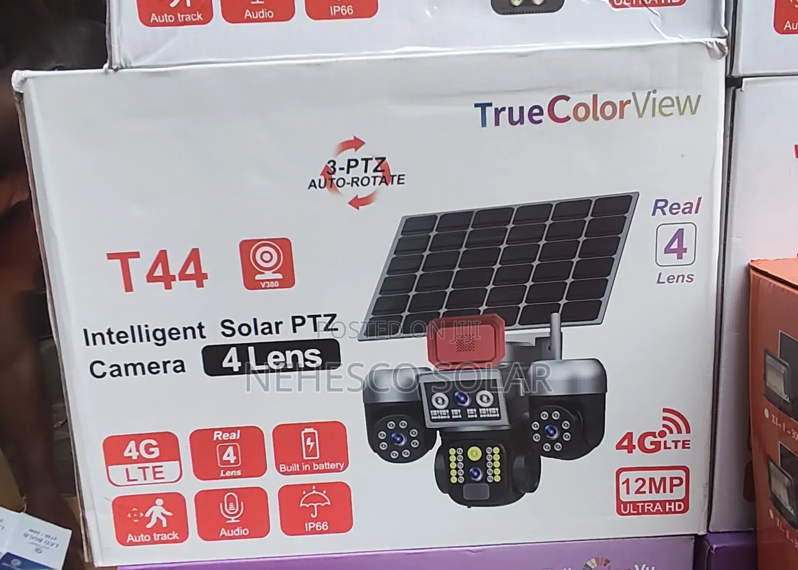T44 4G LTE 4-Lens Intelligent Solar PTZ Camera