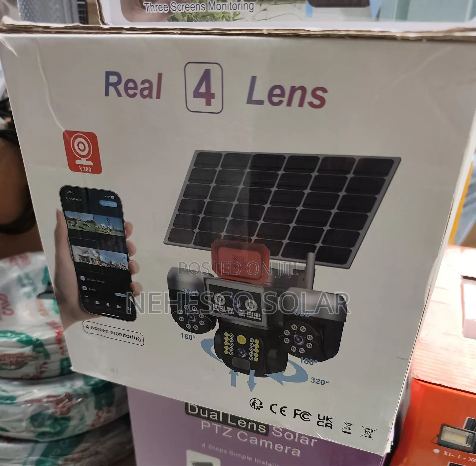 Super Vision T44 4G Solar PTZ Camera With 4 Real Lenses