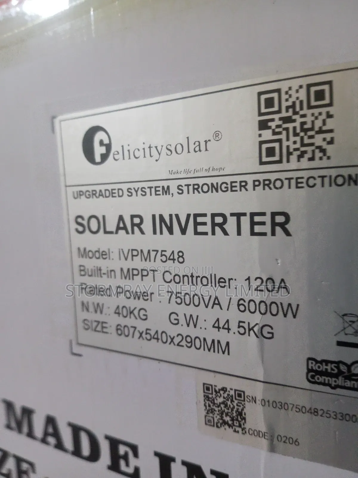 7.5kva Felicity Hybrid Inverter