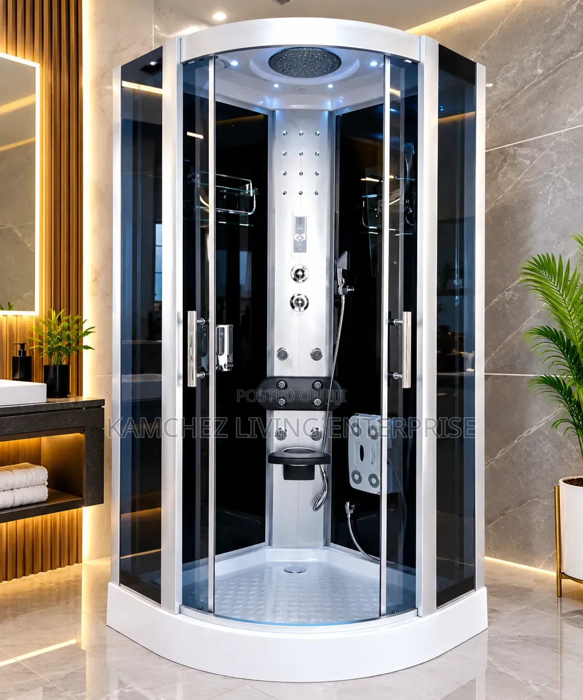 100*100 Cm Luxury Shower Cubicle With Steam Bath