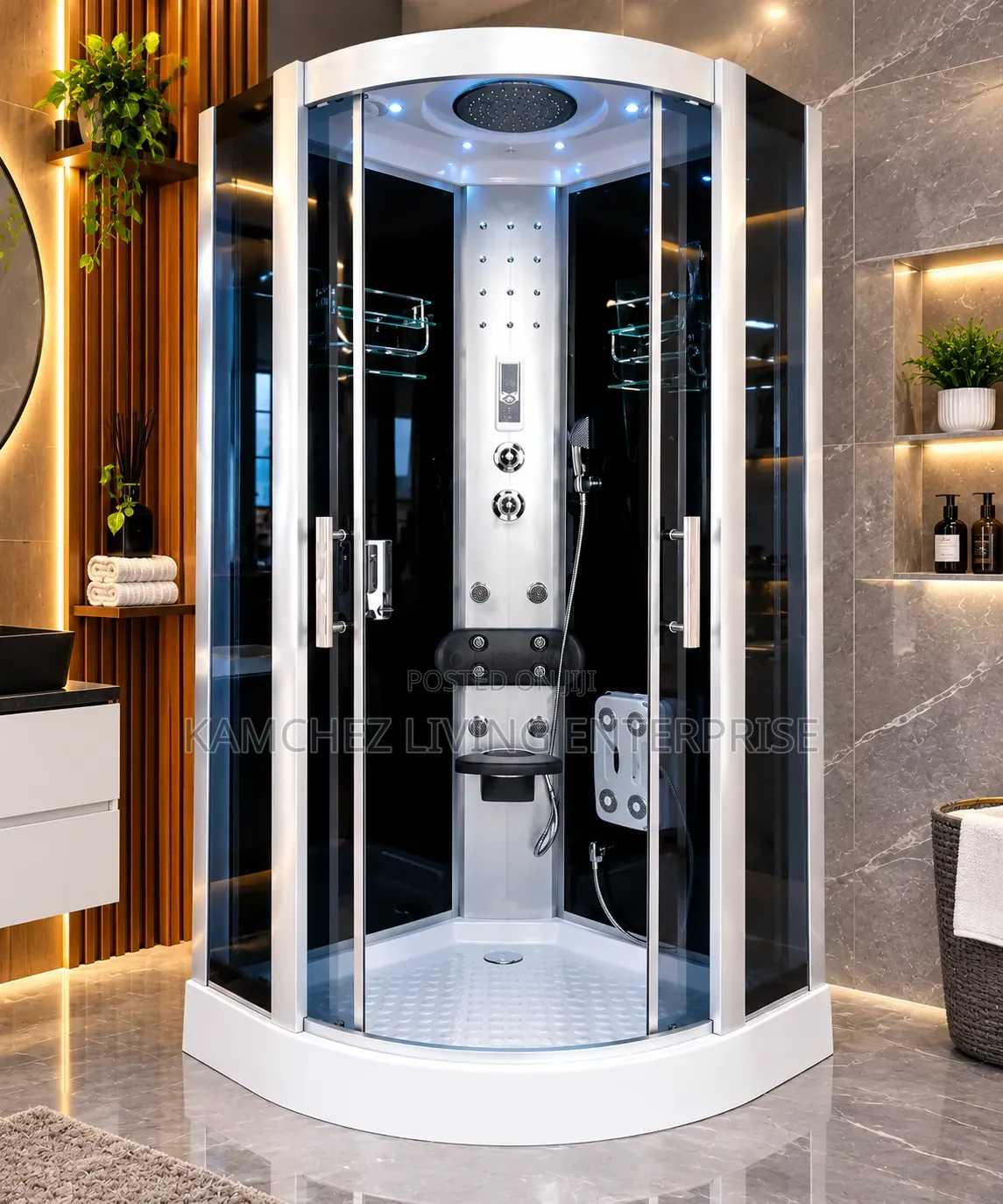 100*100 Cm Luxury Shower Cubicle With Steam Bath