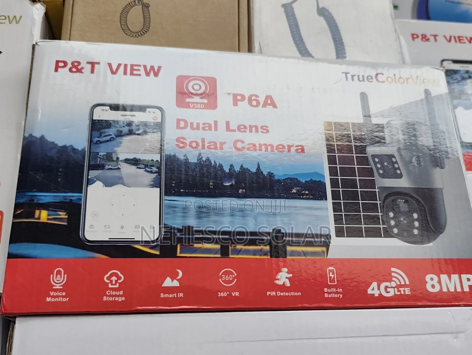 P6a 8mp 4g Lte Dual Lens Solar CCTV Camera
