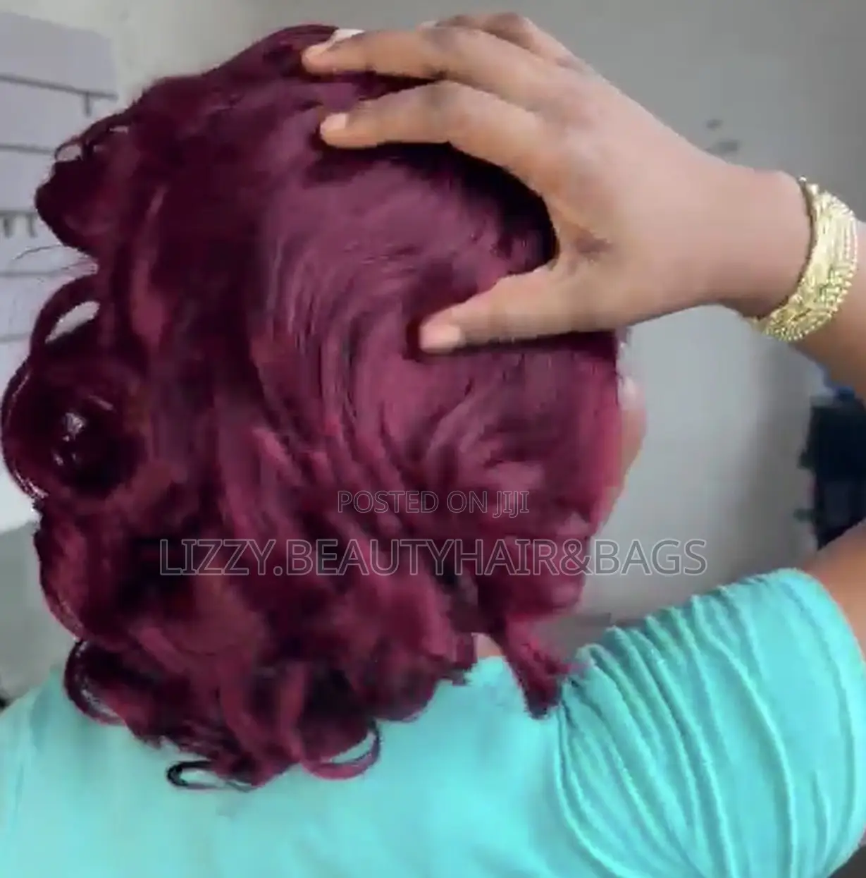 10” 5by5 Sexy Bounce Wig Available in Color Black, Wine, and Piano