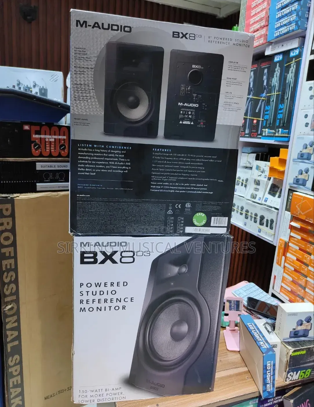 M AUDIO BX8 D3 150w 2way Powered Studio Monitor Speaker