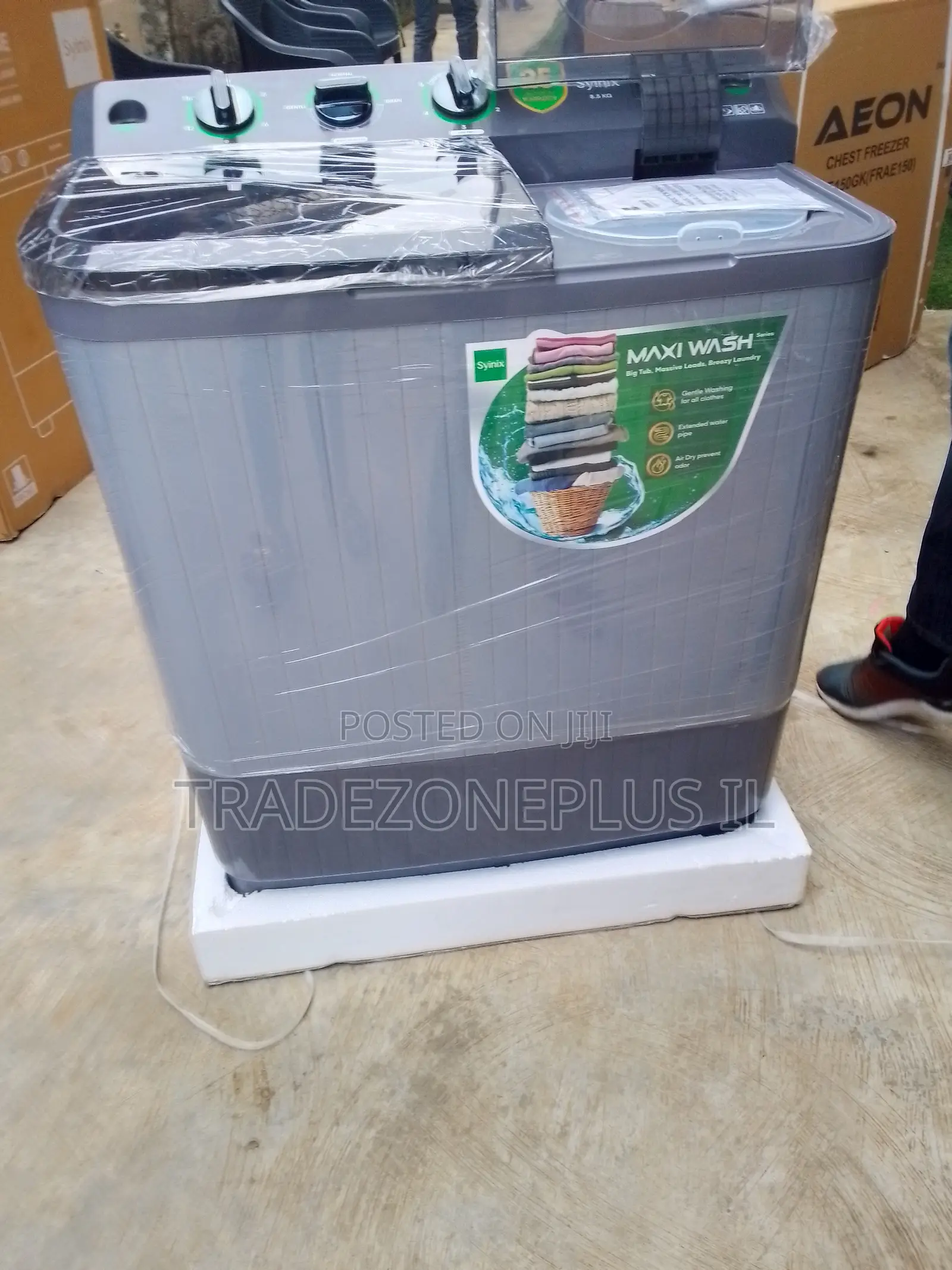 Synix 8kg Twin Tub Washer for Quick Laundry