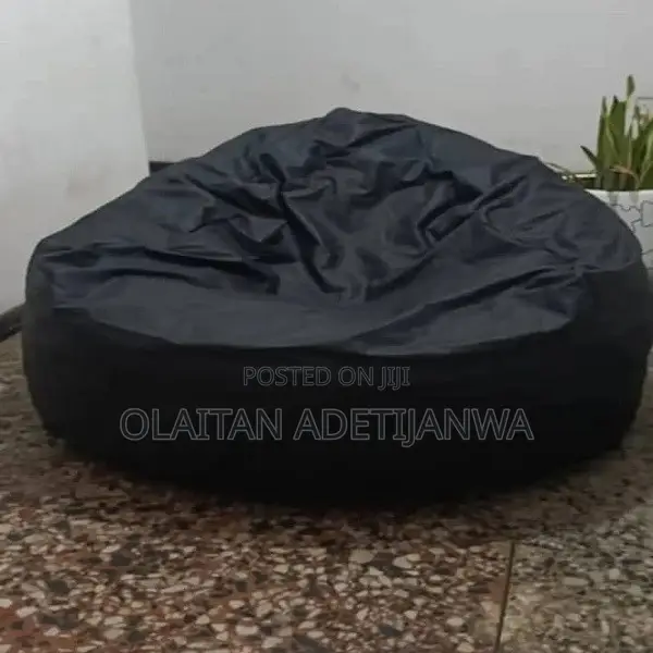 Leather Comfy Beanbag Sofa Chair With Removable Cover