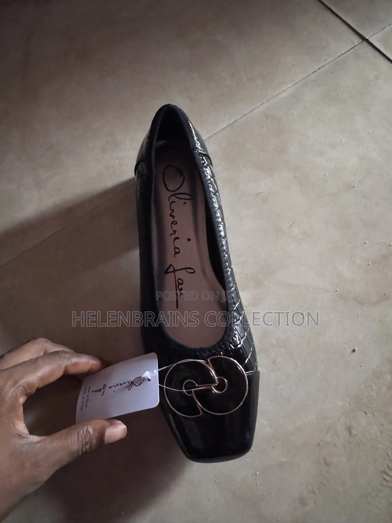 Block Low Heel Ladies Cover Shoe Olivia Fan