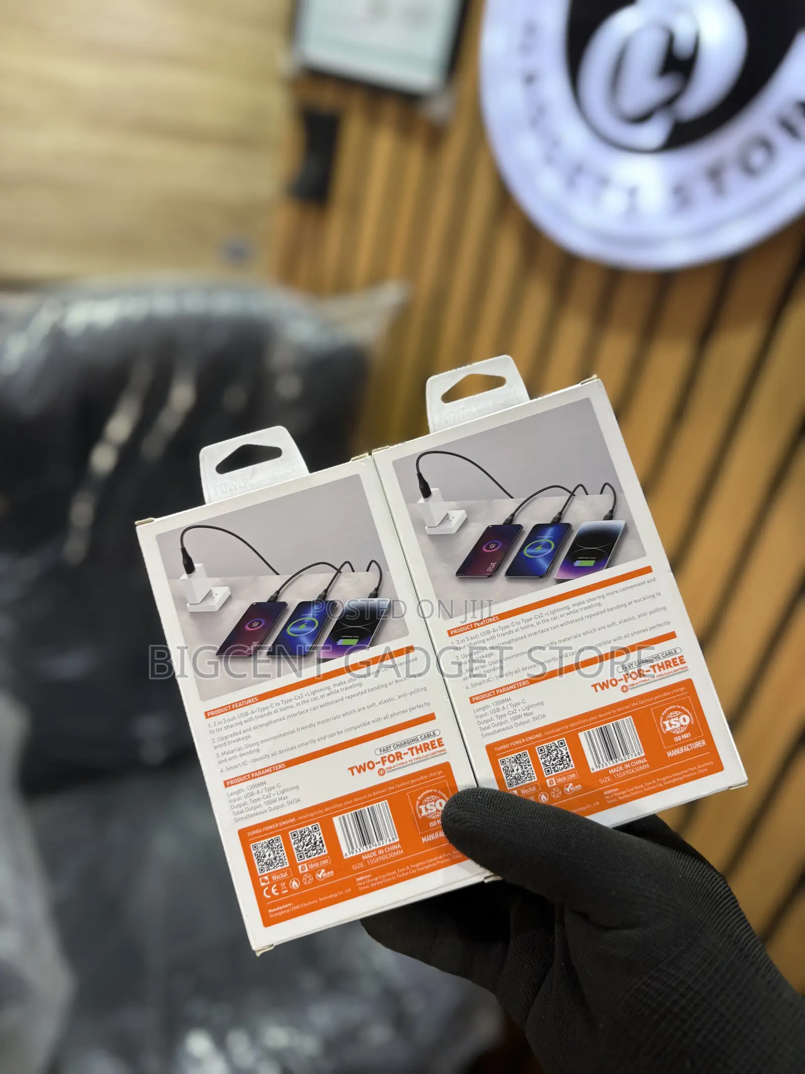 Brand New Ldnio Cable Therr in One Cable