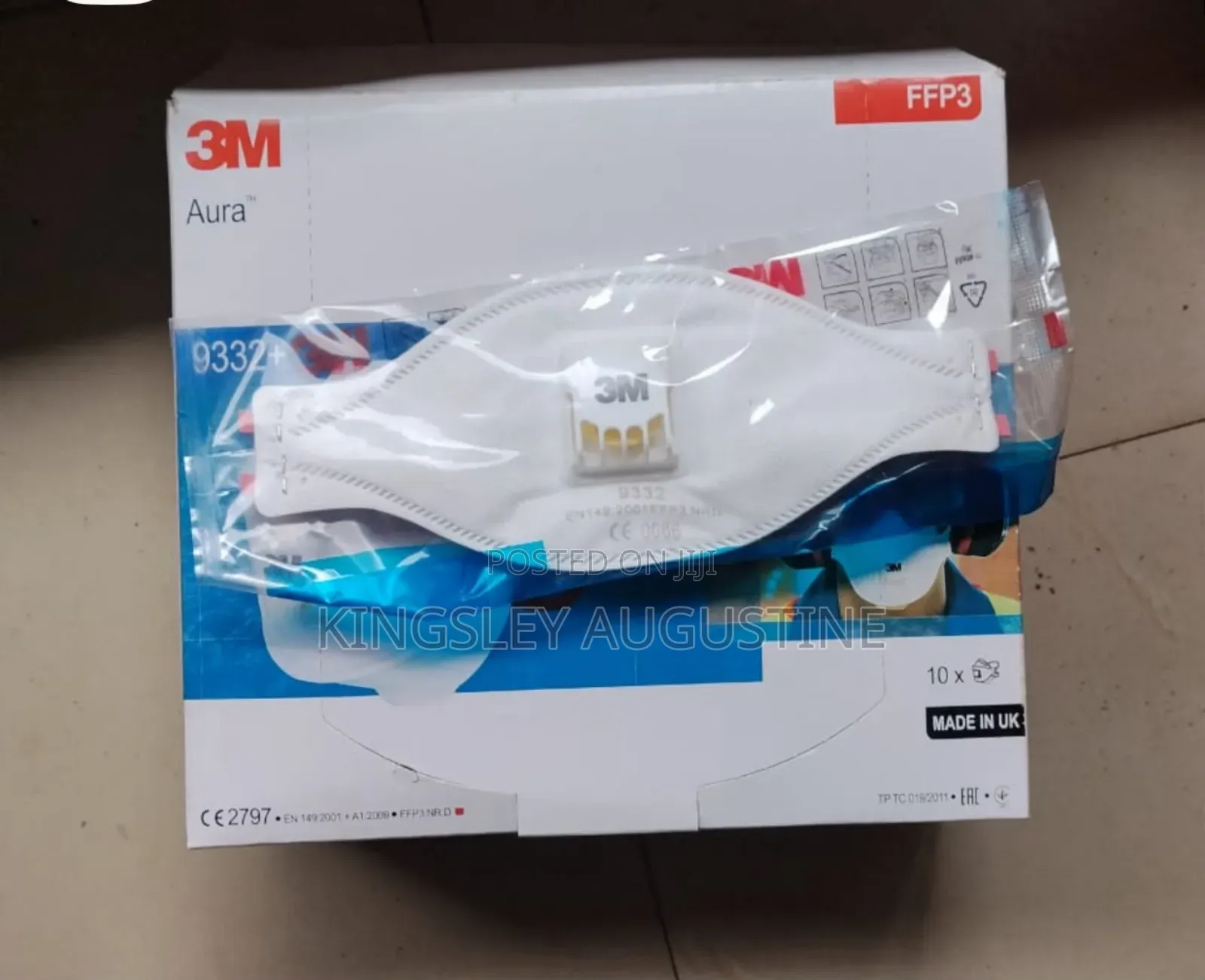 3m 9322 FFP2 Face Mask 10 Units 9322+