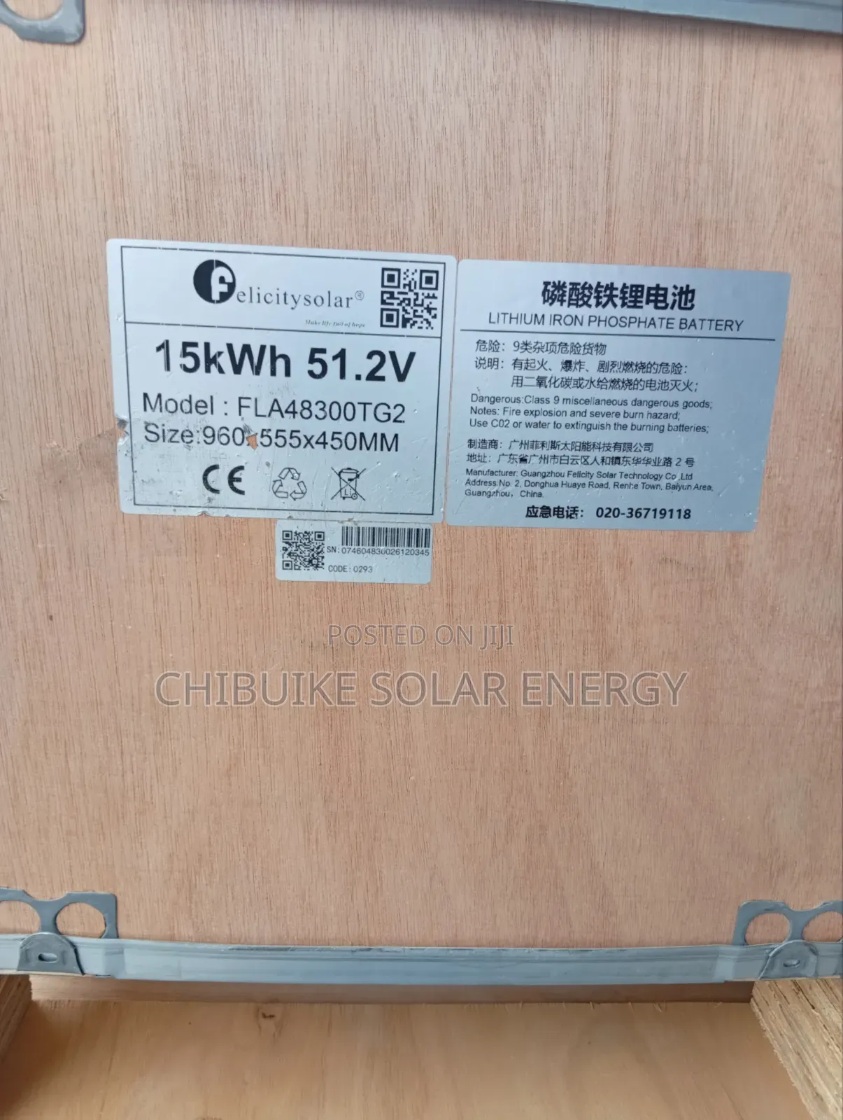 Felicity Solar Battery 15kwh 51.2/48v FlA