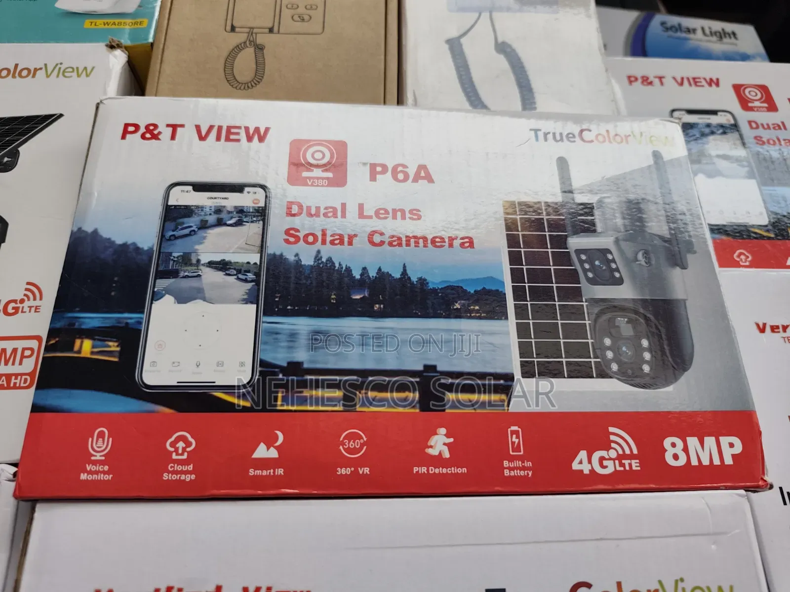 Super Vision 8MP P6A Dual Lens Solar Camera – V380 Pro