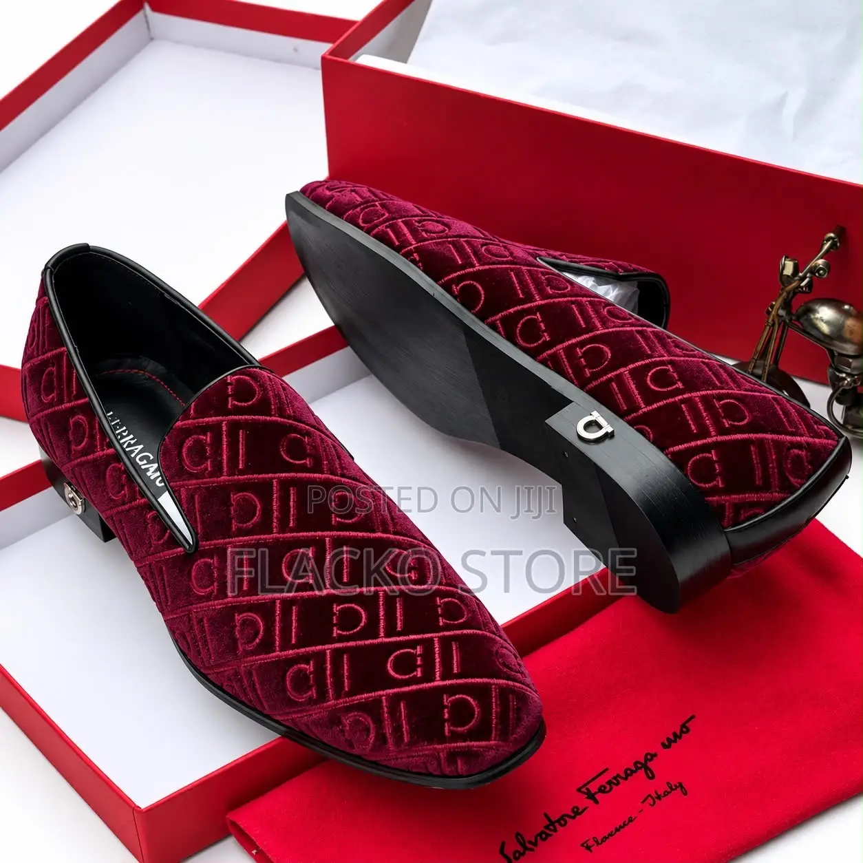 Exclusive Salvatore Ferragamo Suede Loafers Shoes