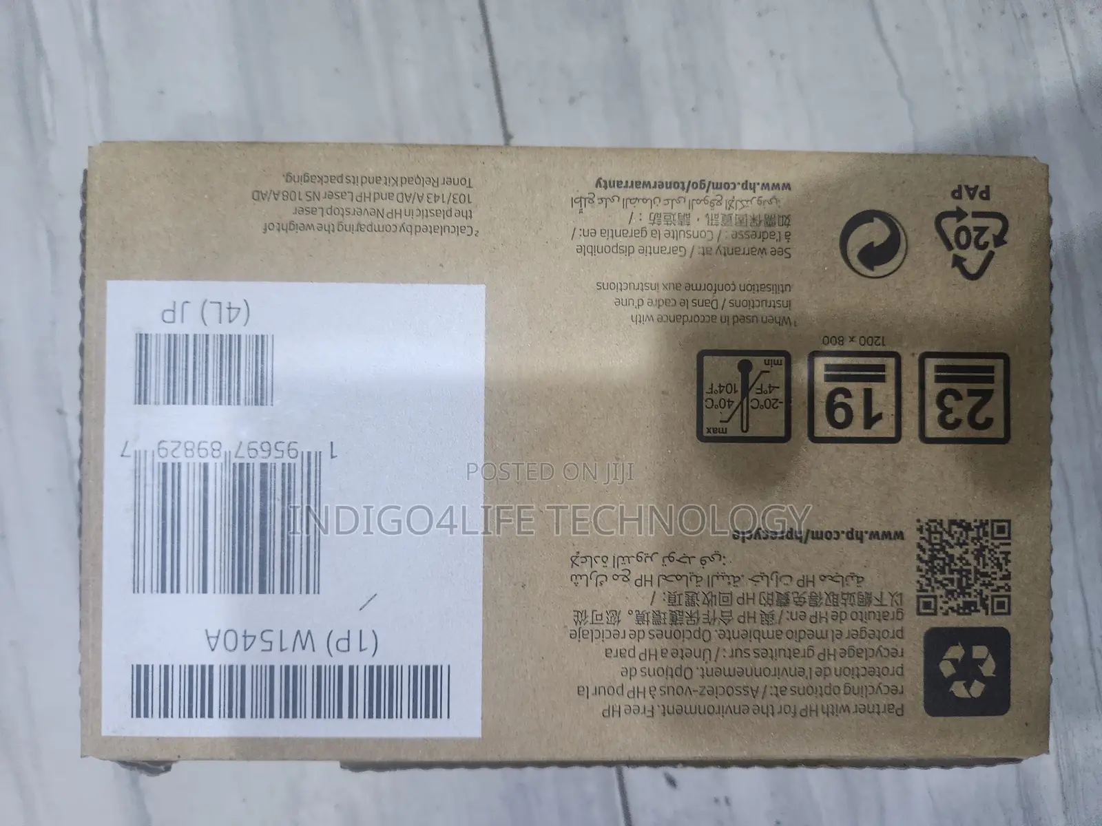 HP 154a Black Laserjet Toner Tank Reload Kit [W1540a]