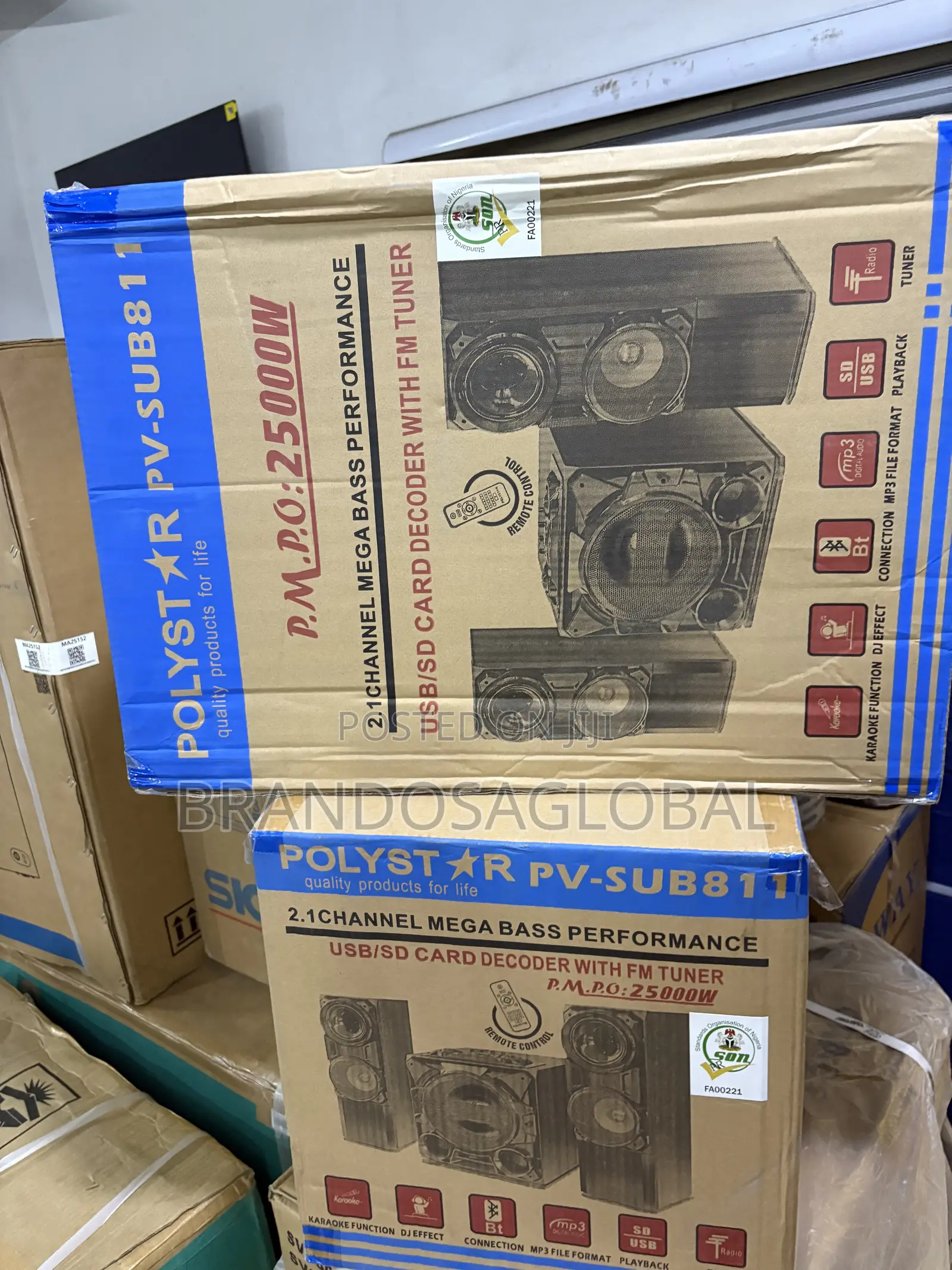 Brand New Polystar PV-SUB811 Sound System