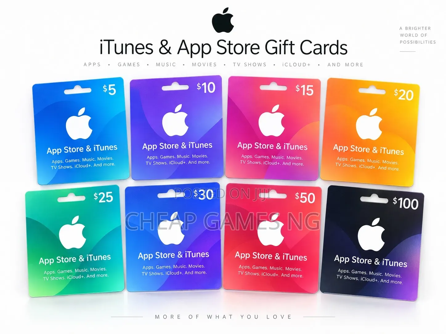 iTunes Gift Cards 10$ - 100$