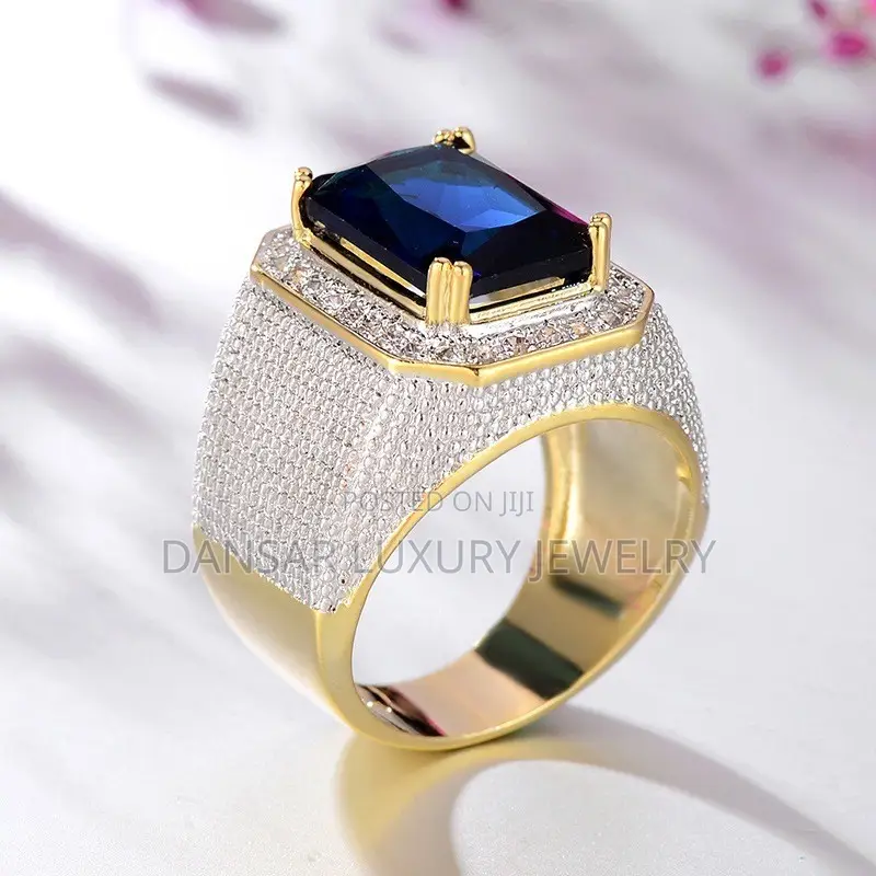 Big Men’s Ring With Sapphire Stone