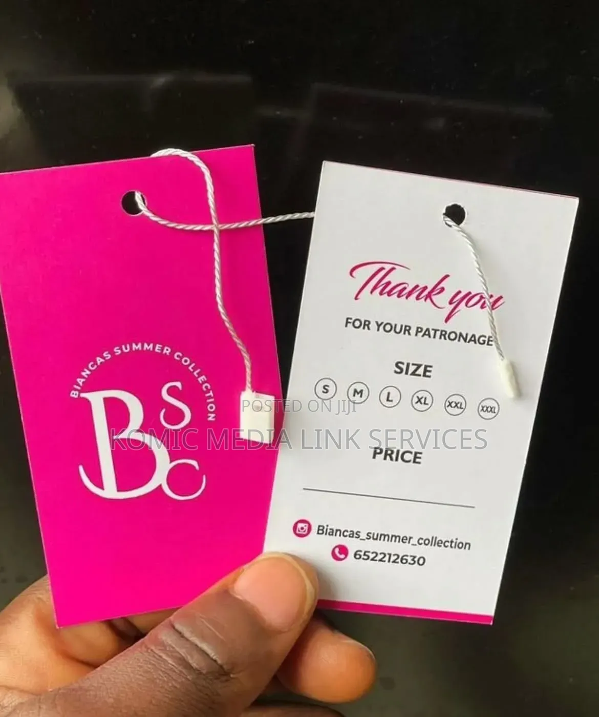 Custom Paper Tags "Thank You" Brand Labels | Hang Tags With Strings