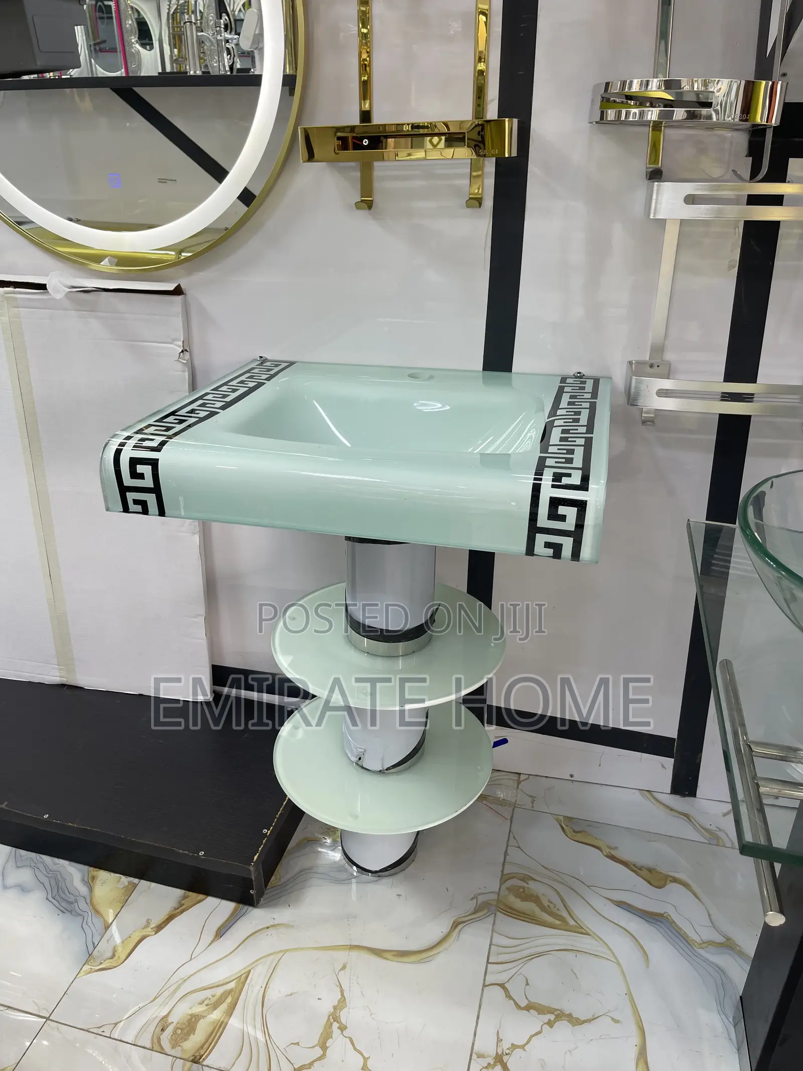 Glass Washing Hand Cabinet With Mirror