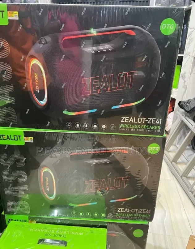 ZEALOT ZE41 Super BASS Wireless Bluetooth Speaker With RGB Light OTG