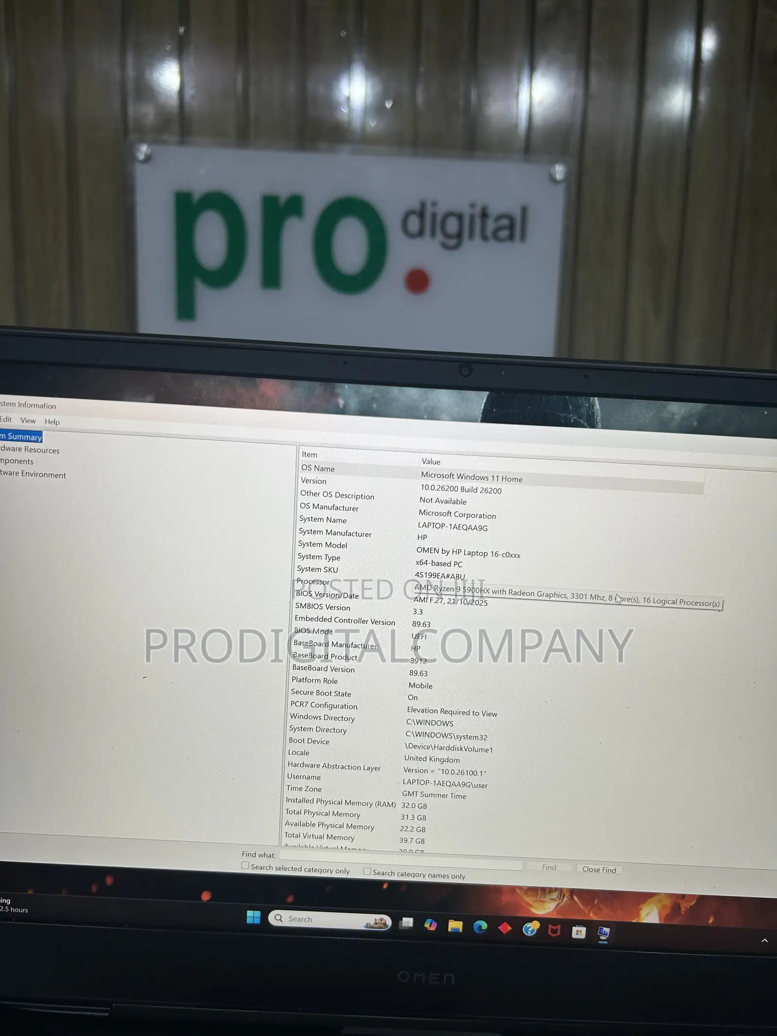 Laptop HP Omen 16 32GB AMD Ryzen 9 SSD 1T