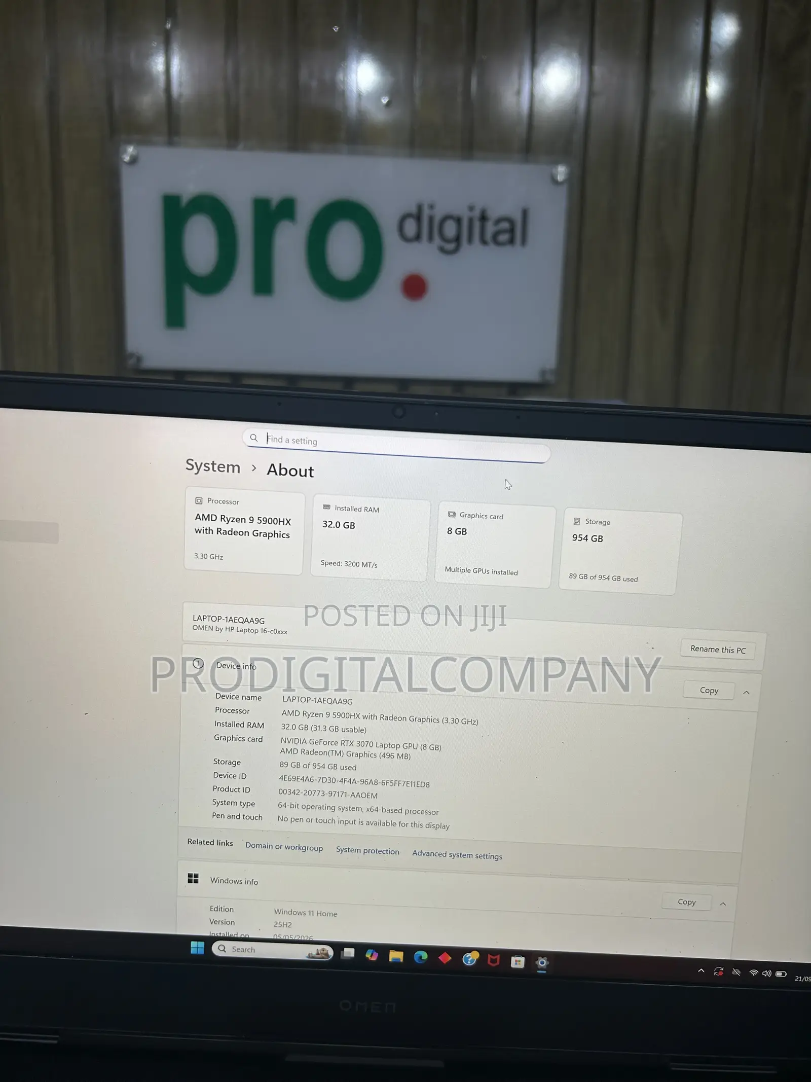 Laptop HP Omen 16 32GB AMD Ryzen 9 SSD 1T