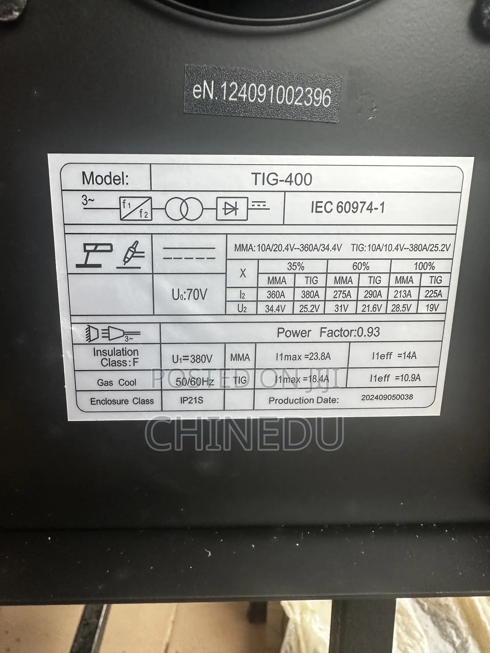 EDON TIG-400 Welding Machine