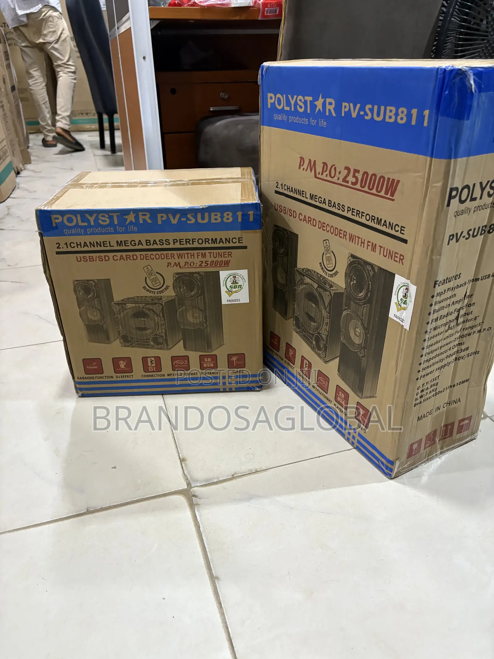 Polystar PV-SUB811 Home Entertainment Speaker