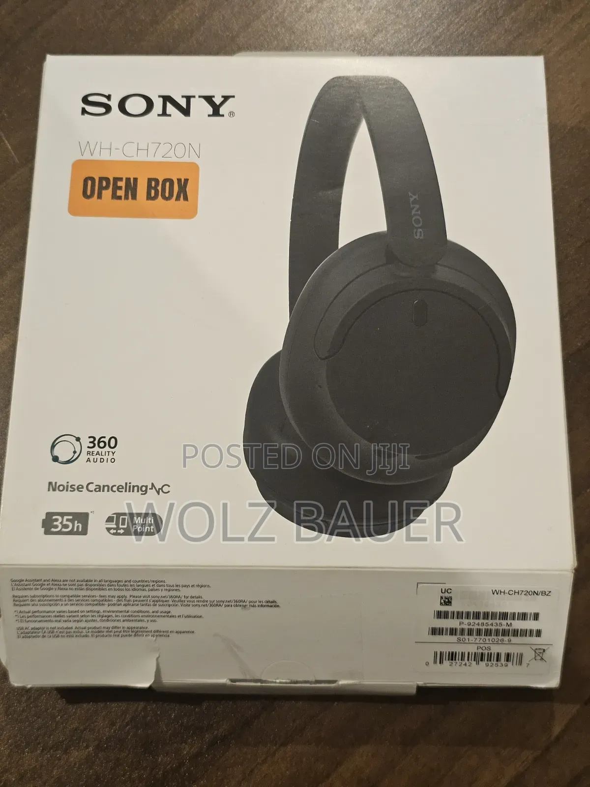 Open Box Sony WH-CH720N Wireless Noise-Canceling Headphones - Black
