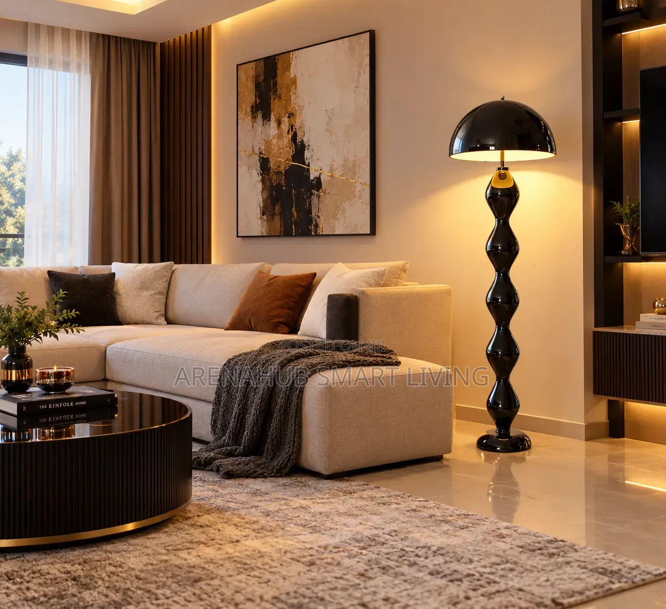 Scandi Macaron Floor Lamp Simple Dimmable Mushroom Lamp Living